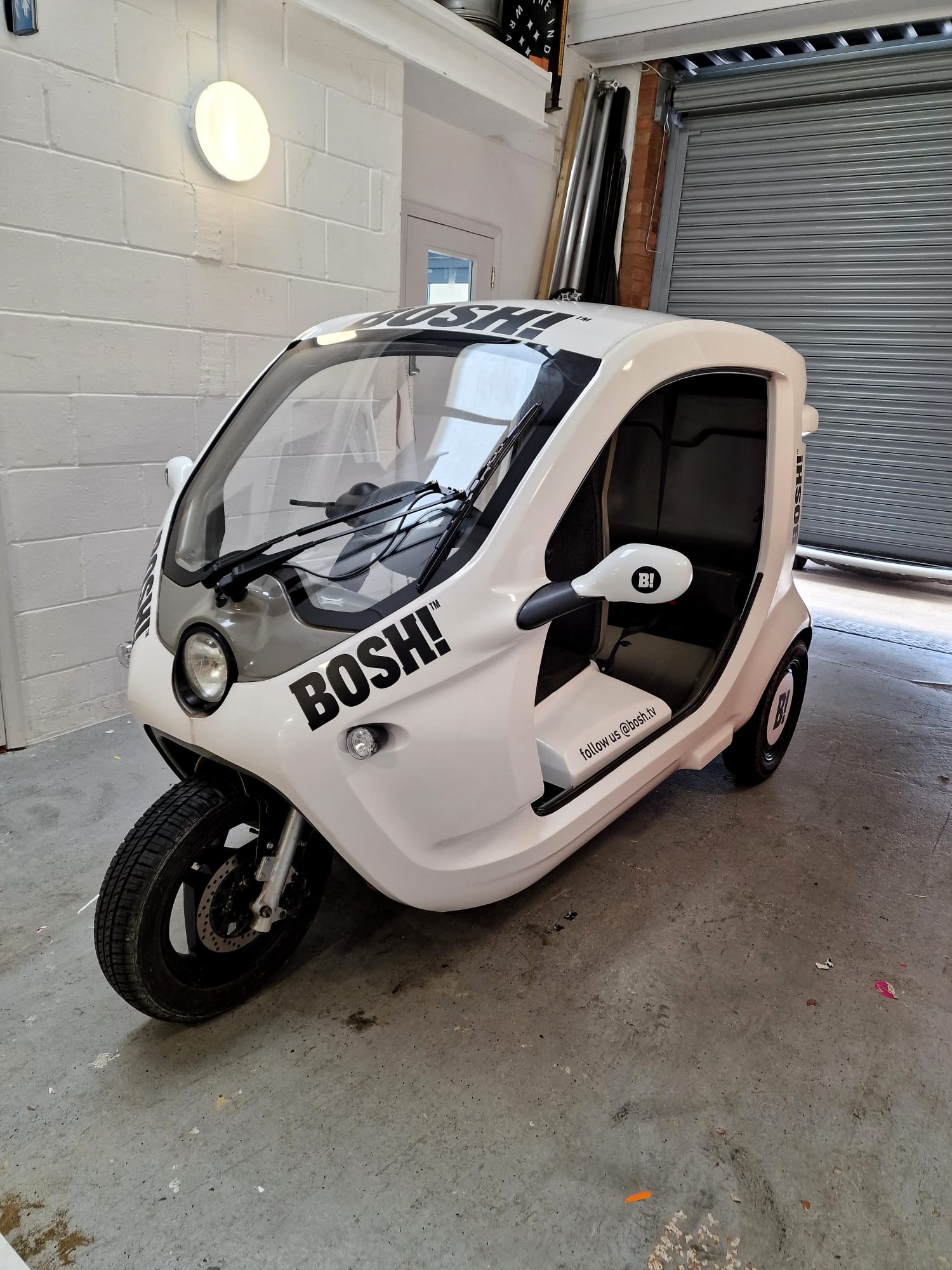 Car scooter with decals